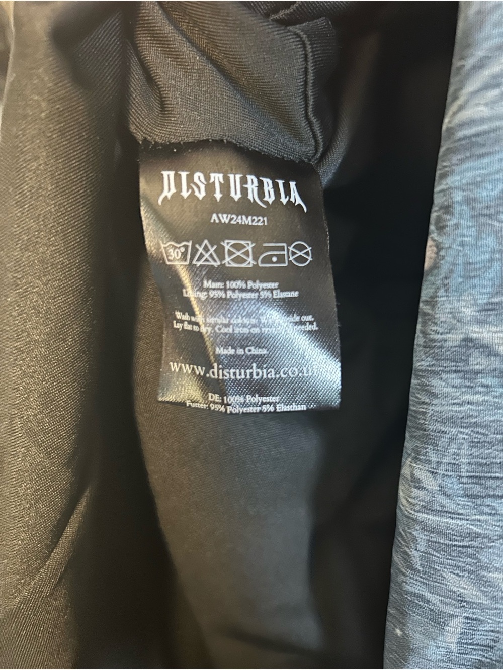Disturbia Black Dress with Gray Trim - Picture 4 of 4
